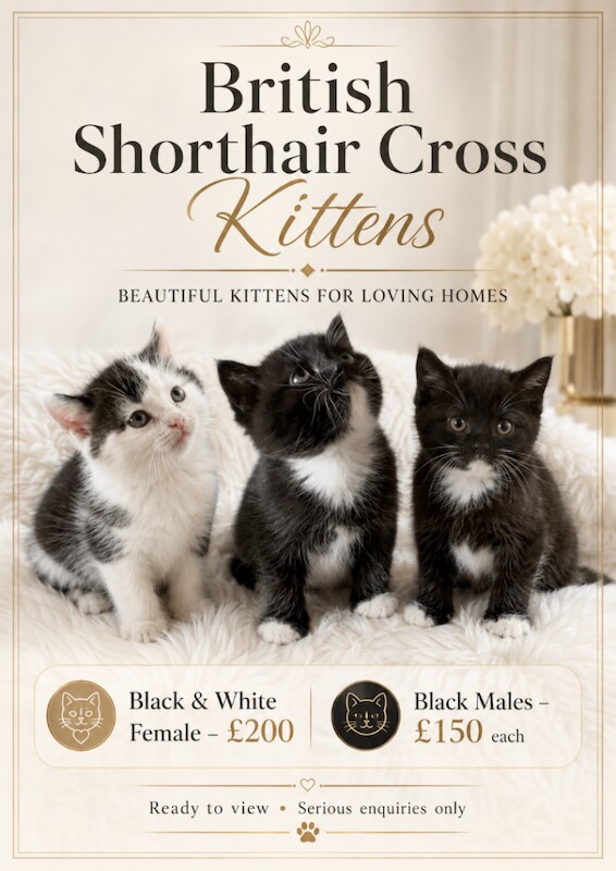 British short hair cross kittens